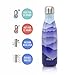 MIRA Stainless Steel Vacuum Insulated Water Bottle | Leak-Proof Triple Walled Cola Shape Bottle | Keeps Drinks Cold for 24 Hours & Hot for 12 Hours (BlueMountain, 25 oz)