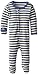 L'ovedbaby Unisex Baby Organic Snap Footie (Slate Stripe, 0-3m)