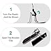 HOUSE DAY Wooden Pants Hangers 10 Pack, Non Slip Wood Skirt Hangers, Wood Jeans/Slack Hanger with 360° Swivel Hook, Clamp Hanger for Skirts, Slacks