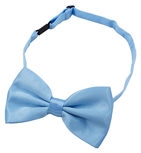 Amajiji Formal Dog Bow Ties for Medium & Large Dogs (D114 100% polyester) (Light Blue)