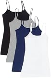 4 Pack Active Basic Women's Basic Tank Tops