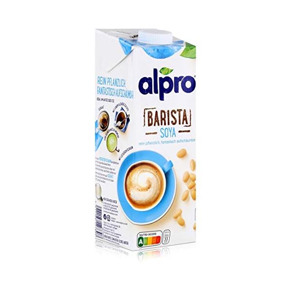 Alpro Barista Soya 1L - rein pflanzlich - fantastisch aufschäumbar (4er Pack) – Bild 3