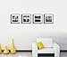 4Pcs x Black and White Famous Building Motivational Office Picture Photo Wood Black Frame Safe Lighter Plexiglass + White Mat Wall Modern Art Girl Gift Coffee Room Hall Deco 12x12