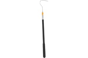 Wakauto Telescopic Stainless Steel Snake Catcher Hook Stick 1.5m Retractable Snake Grabber Tool for Safe