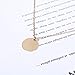 Yean Sequin Pendant Necklace Layered Coin Necklaces Gold Jewelry Chain for Women and Girls