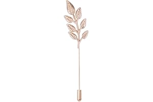 GUAFEIH Elegant Leaf Plant Suit Collar Lapel Pin Brooch for Men