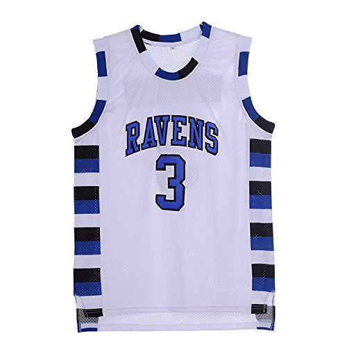 Mens Lucas Scott 3 Ravens Basketball Jersey Stitched Sports Movie Jersey White (M) - Thumbnail 2
