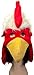 jAc unisex adult Velvet Chicken costume headwear and hats, Red/White/Yellow, Medium US