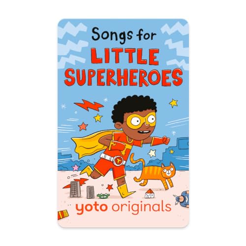 YOTO Songs for Little Superheroes - Kids Audio Card for Use with Player & Mini All–in–1 Audio Player, Screen–Free Listening with Fun Festive Music for Playtime Travel & Holiday Parties, Ages 3+