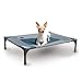 K&H Pet Products Original Pet Cot Elevated Dog Cot Bed Gray/Black Mesh Medium 25 X 32 X 7 Inches