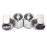 Set of 4 Chrome Aluminum Wheel/Rim Tyre Tire Valve Stem Dust Caps Fit Lincoln All Model Ver.B