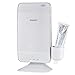 Avari Dual UV & Heat Premium Toothbrush Sanitizer, Antibacterial Germ Free Sterilizer for Toothbrush and Razor Hygiene, with Stand and Wall Mount, AC Adapter plus Toothpaste Holder - Peral White