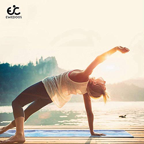 image for Ewedoos Yoga Towel with Anchor Fit Corners, 100% Microfiber Non Slip Y