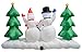Impact Canopy Inflatable Outdoor Christmas Decoration, Lighted Snowman Family, 8 Feet Wide
