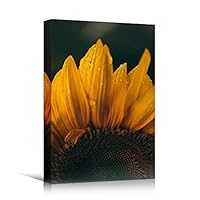 Canvas Wall Art Yellow Petal Close Up Bedroom Close Up Colorful Floral Multicolor Petal Photography Romantics - 12x18 inches