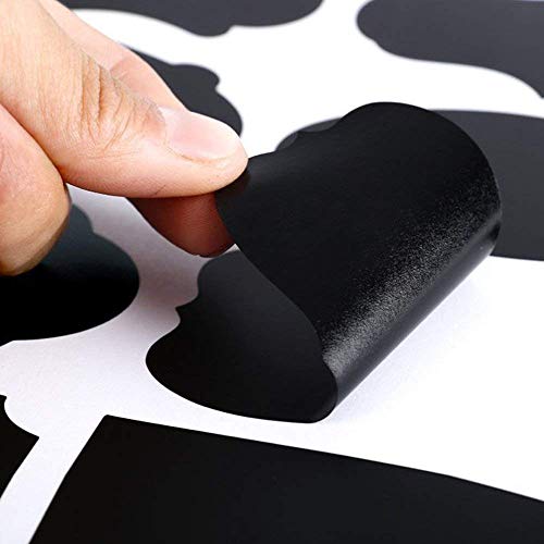 JPACO 56 Chalkboard Labels & 3 Chalk Markers - Pink, White, & Blue Liquid Chalk Included