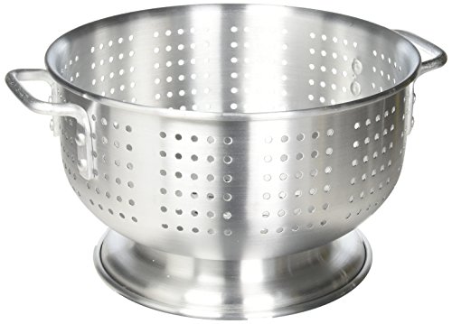 Winco ALO-8BH Aluminum Colander with Base, 8-Quart