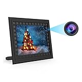 Conbrov Hidden Spy Camera Photo Frame, T10A HD 720P Home Security Camera with Night Vision, Motion Activated Nanny Cam Video Recorder with Built-in 10000mah Battery, 2 Year Long Standby Time