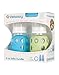 Lifefactory BPA-Free Glass Baby Bottle Gift Set with Two 4-Ounce Glass Bottles and Silicone Teether, Sky & Spring