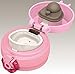 Thermos Water Bottle with Vacuum Insulation 0.35L JNL-352 [One-Touch Open Type] (Coral Pink)