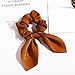 Souarts 8/12PCS Hair Scarf Ponytail for Women Satin Elastic Bow Hair Scarf Scrunchies Hair Bands Hair Scrunchy Ties Hair Accessories for Women Girls (12 PCS-Solid Color)