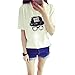DaiLiWei Women's Korean Style Round Neck Glasses Prints Tops T-Shirt