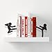 MUSTARD Bookends Metal for Shelves I Storage for Books, DVDs, CDs I Funny Gift idea for Men & Women I Stationery & Office Supply - Stickmen