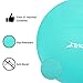 Trideer Ball Chair, Exercise Stability Yoga Ball with Base for Home and Office Desk, Ball Seat, Flexible Seating with Ring & Pump, Improves Balance, Back Pain, Core Strength & Posture（Ball with Ring