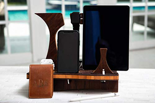 Valet Charging Station Apple Watch AirPods Dock iPhone iPad Pro Pencil TV Stand Beats Father Dad Mother Mom Him Men Free Ship The Valet Dock