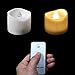 Horeset 12pcs Warm White Flickering LED with Remote Control Tea Lights Flameless Candle, Last up to 48-60hours 1.4 x 1.4-Inch for Wedding, Birthday, Home Party