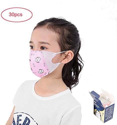 Face Mask for Child KN90 Protective Equipment Daily Masks Disposable Respirator, 30 pcs (Girls)