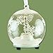 LED Caduceus Glass Globe Christmas Ornament Hand Painted Glittery Snowflakes and Snow Lighted Color Changing Nurses Day Gift