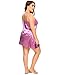 Ekouaer Women's Sexy Plus Size Lingerie Sleepwear Satin Slip Nightdress Lace Nighty
