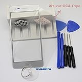 Eaglestar Silver Front Panel Outer Screen Glass Lens Replacement for LG Aristo K8 2017 M210 MS210 5