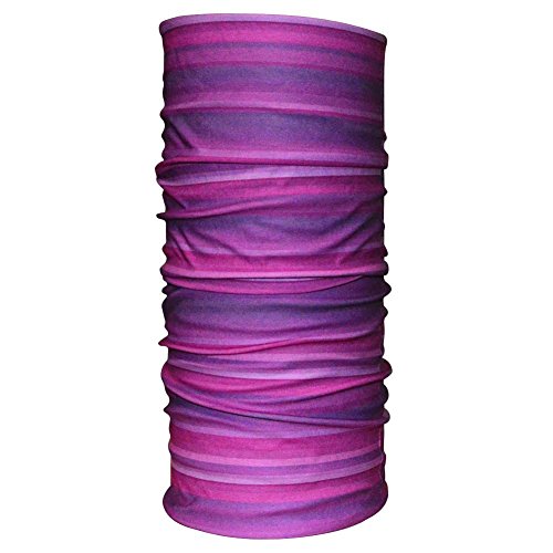 Quick Dry UPF 50+ Anti UV Sports Headwear,Neck Gaiter, Bandana, Balaclava, (purple strip)