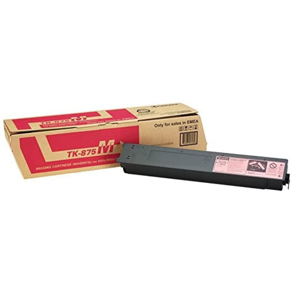 Kyocera Toner Cartridge TK-875 M - MAGENTA - 30.900 Pages Ultra High Capacity Genuine Premium Printer Toner - 1T05JNBNL0 - for TASKalfa 550c / TASKalfa 650c / TASKalfa 750c