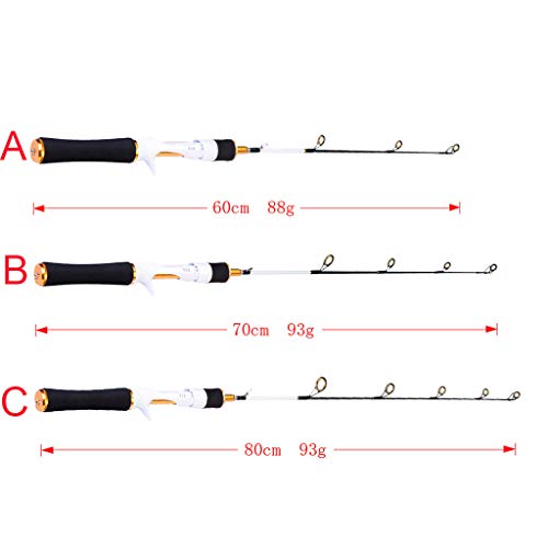 Carbon Fiber Fishing Rod Spinning Lure Rod Summer Outdoor Travel Sea Saltwater Pole (White -A) - Thumbnail 4
