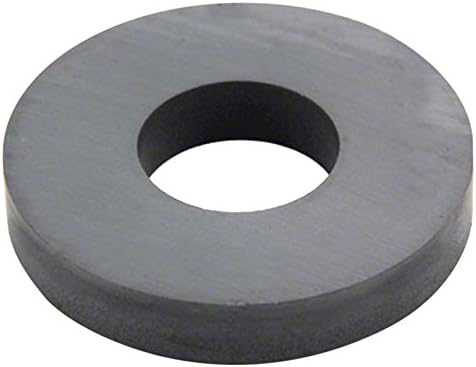 Magnet Expert 72mm O.D. x 30mm I.D. x 12mm thick Y30BH Ferrite Ring Magnet - 6.4kg Pull ( Pack of 10 )