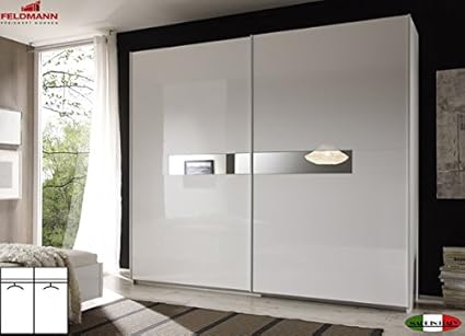 Sliding Door Wardrobe 555023 2 Door Wardrobe White High Gloss