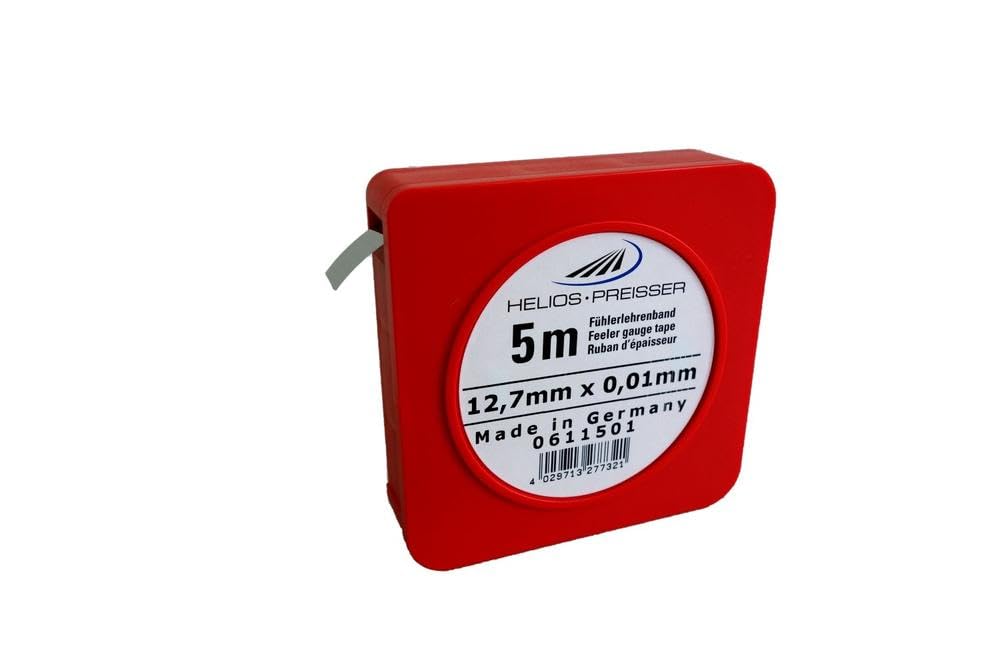 HELIOS-PREISSER Fühlerlehrenband 5 m x 13 mm, inklusive Plastikdose 0,01 mm, 0611501