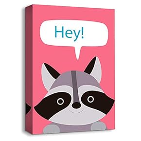 Canvas Wall Art-Cute Animal Portrait-Canvas Prints Home Artwork Decoration for Kids Bedroom,Bathroom - 12x18 inches