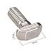 uxcell M8 Thread 20mm T-Slot Drop-in Stud Sliding Screw Bolt Carbon Steel 40 Series 20pcs