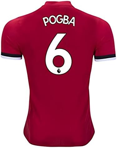 SDZK 2017/18 New Pogba 6 Manchester United Season Home Men's Jersey Color Red Size L