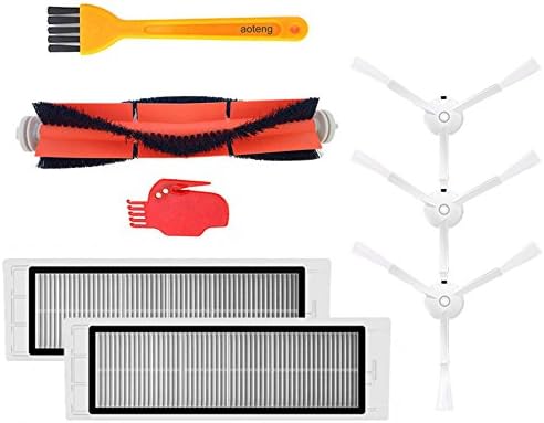 aoteng Accessories for Xiaomi mijia/roborock Xiaomi Mi Robot Vacuum Cleaner Replacement Parts Kit Pack of Hepa Filter,Main Brush,Cleaning Tool,Side Brush