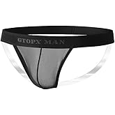 Kinizpl Men's Jockstrap Underwear Breathable Soft Panties Brief Sexy Thong Jock strap For men
