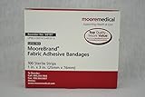 MooreBrand Adhesive Bandages Fabric Strip, 1 x 3