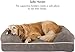 Friends Forever X-Large Dog Bed, Orthopedic Dog Sofa Memory Foam Mattress, Calming Dog Couch Bed, Wall Rim Pillow, Water Resistant Liner, Washable Cover, Non-Slip Bottom, Chester, X-Large Cocoa Brown