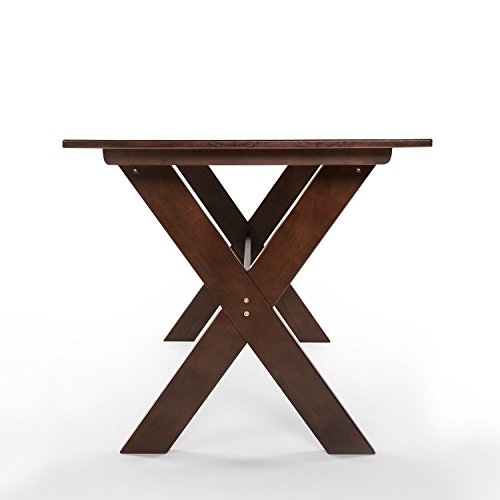 Zinus William Trestle Large Wood Dining Table / Espresso Pricepulse