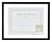 Gallery Solutions 11x14 Document Frame for Floating Display of 8.5x11 Document or Image, Black
