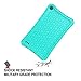 AVAWO Silicone Case for Amazon Fire 7 Tablet with Alexa (9th Generation, 2019 Release) - Anti Slip Shockproof Light Weight Protective Cover, Turquoise